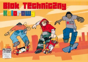 Blok techniczny A4 10 kartek kolorowy POLIGRAF 2014