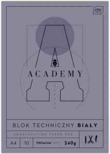 BLOK TECHN A4/10K BIA 240G ACADEMY INT A 10