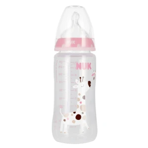 NUK Butelka z wskaźnikiem temp. 300 ml 0-6m First Choice  różowa 10741926