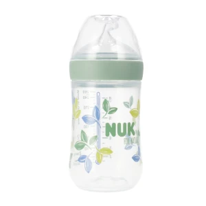 NUK Butelka ze smoczkiem silikonowym 260 ml M For Nature zielona 10742005