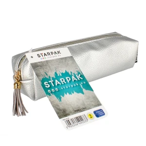 Piórnik  saszetka 1zamek Fringe srebro STARPAK 447190