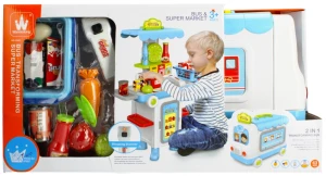 Supermarket z akcesoriami w walizce 2w1 Autobus MEGA CREATIVE 481629