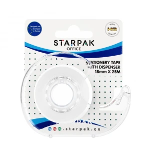 Taśma samoprzylepna 18mmx25mn z gilotynką  STARPAK 447737