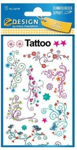 Tatuaż 120X75 Kwiaty/Motyle ZF tattoo B/C ZWECKFORM 56749