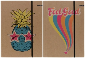 Teczka z gumką papierowa A4 kraft liner fluo BENIAMIN 110927 BEN