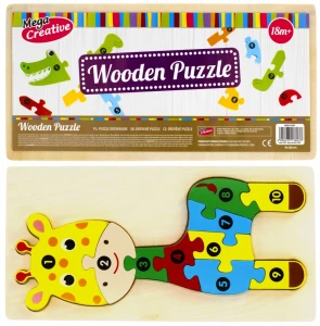 Układanka drewniana Żyrafa 10 elementów  MEGA CREATIVE 474357