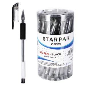 Długopis żelowy zamykany 0.5 czarny tuba A 36 STARPAK 141017