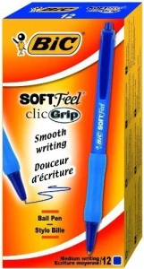 Długopis automatyczny Soft Feel niebieski op.12 szt. BIC 837398