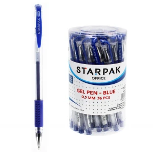 Długopis żelowy zamykany grip niebieski tuba A 36 STARPAK 447844