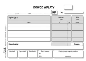 KP Dowód wpłaty 2-składka A6