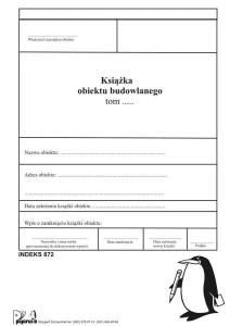 Książka obiektu budowlanego A4