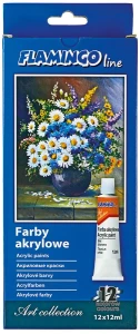 Farby akrylowe w tubie 12 kolorów Art Collection FLAMINGO 359920