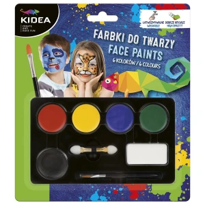 Farby do twarzy 6 kolorów Kidea DERFORM FDT6KA