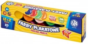 Farby plakatowe 12kol  2kol20ml box ASTRA 301123045