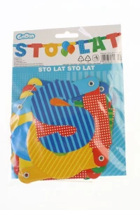 Girlanda papierowa 13x15 cm Sto lat GODAN