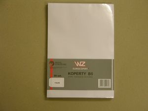 Koperta B5 nie klejona biała WZ