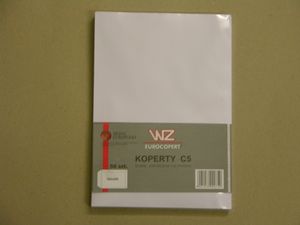Koperta C5 z paskiem biała WZ