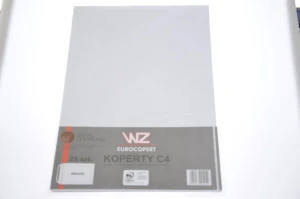 Koperta C4 z paskiem biała WZ