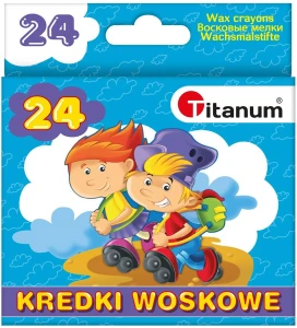 Kredki woskowe 24 kolory TITANUM 89320