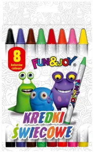 Kredki woskowe 8 kolorów  FUN&JOY 199869
