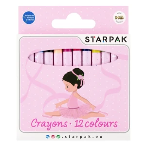 Kredki woskowe 12 kolorów Balerina STARPAK 490940