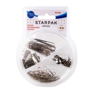 Akcesoria biurowe 100szt. srebrne STARPAK 471029