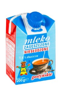 Mleko skondensowane zagęszczone niesłodzone 7,5% 200 g