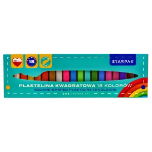Plastelina 18 kolorów kwadrat STARPAK 517734
