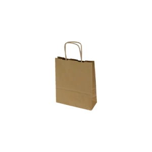 Torba papierowa z uchem 180x225 miękka szara A 25 PAPIRUS TU180 BR S