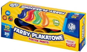 Farby plakatowe 10kol 20ml box ASTRA  301123044