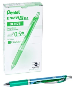Cienkopis kulkowy 0.5 zielony op.12 szt. PENTEL BLN75D