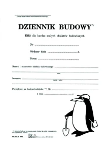 Dziennik budowy DB-3 A4