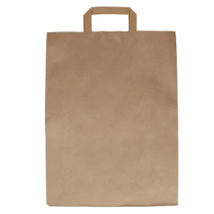 Torba papierowa z uchem 420x320 miękka szara A 25 PAPIRUS 32/17 PI
