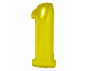 Balon foliowy 76 cm cyfra 1 złota Party GODAN CH-SZL1