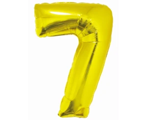 Balon foliowy 76 cm cyfra 7 złoty Party GODAN CH-SZL8