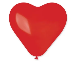 Balony CR17 pastelowe SERCE duże, czerwone / 50szt. Walentynki GODAN CR17/45