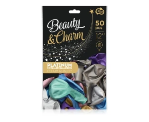 Balony Beauty&Charm, platynowe mix 12"/ 50 szt.CB-LMX5