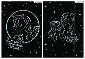 Teczka z gumką A4 Unicorn black STARPAK 536514