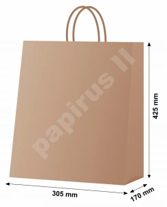 TORBA PAP Z UCHEM 305X425 MIEK SZAR PIR A 25