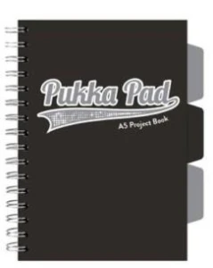Kołozeszyt A5 100 kartek kratka czarny Pukka PILOT 3099BK-WPC