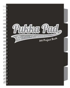 Kołozeszyt A4 100 kartek kratka czarno-popielaty Pukka PILOT 3101BK-WPC