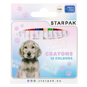 Kredki woskowe 12 kolorów Doggy STARPAK 532174