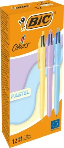 Długopis automatyczny 4 kolory pastelowy op.12 szt. BIC 517320