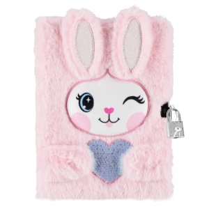 Pamiętnik pluszowy zamykany A5/64 k Rabbit&Hstk STARPAK 541490