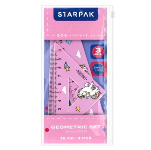 Zestaw szkolny geometryczny 3el. 15cm Unicorn STARPAK 538972