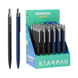 Długopis automatyczny metalowy 0,7 Smooth op.24 szt. STARPAK 541196