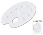 Paleta do farb plastikowa biała owalna 24 x 16 cm STARPAK