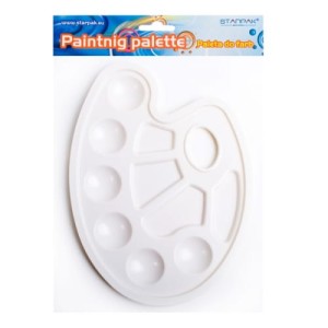 Paleta do farb plastikowa biała owalna 26 x 18 cm STARPAK