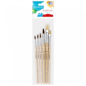 Pędzle artystyczne Starpak Brush Set 6 sztuk