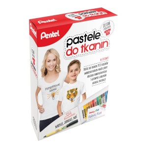Zestaw pasteli do tkanin z koszulką PENTEL